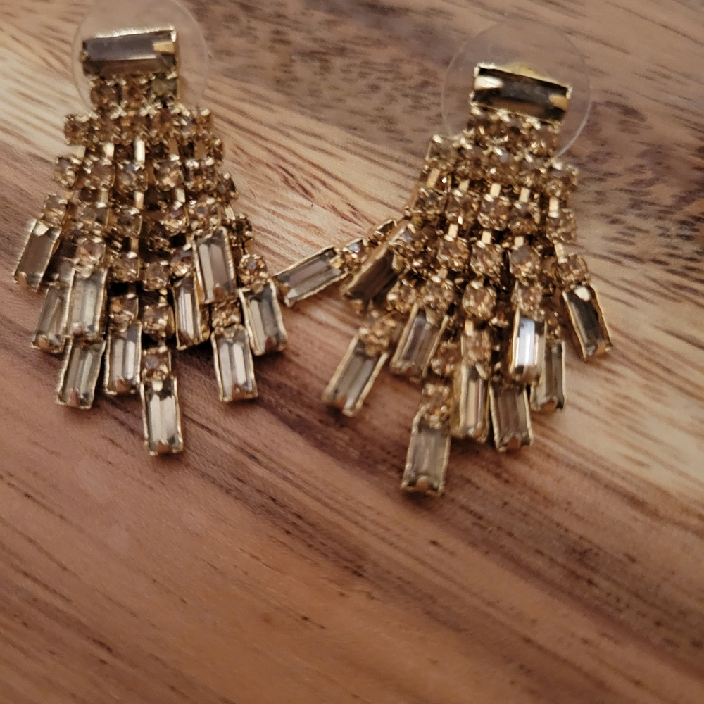 Crystal baguette  earrings